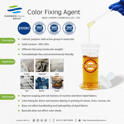 Formaldehyde Free Color Fixing Agent with LSF-01/LSF-22/LSF-36/LSF-55 Kinds and 39-41 Solid Content for Excellent Dye Fixation